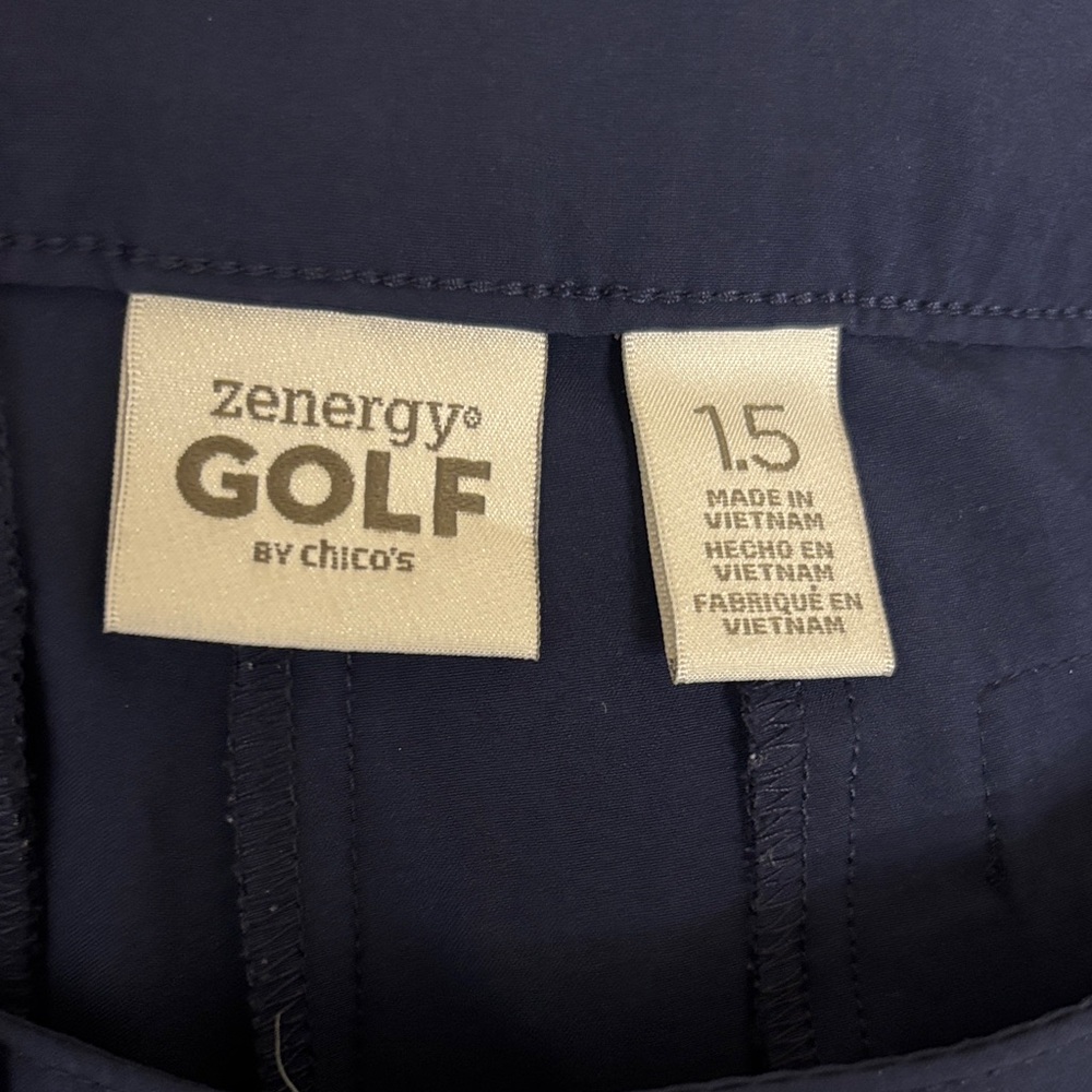 Zenergy Golf by Chico's Navy Golf activewear crops size 10 (Chico’s 1.5) - Picture 2 of 6